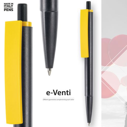Penna a Sfera a scatto e-Venti Black Penna a Sfera a scatto e-Venti Black