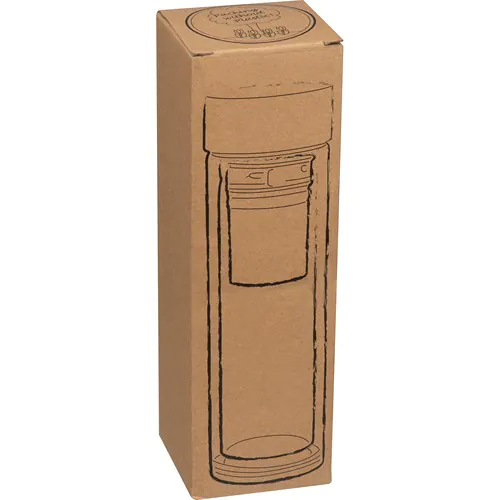 420 ml dubbelwandige glazen fles met bamboo deksel 420 ml dubbelwandige glazen fles met bamboo deksel