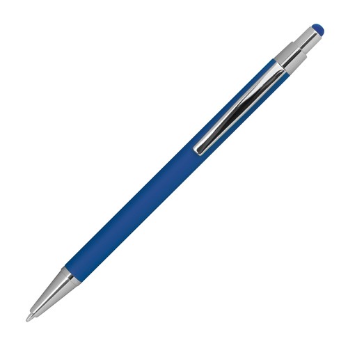 Metal ballpen with rubber coating and touch function