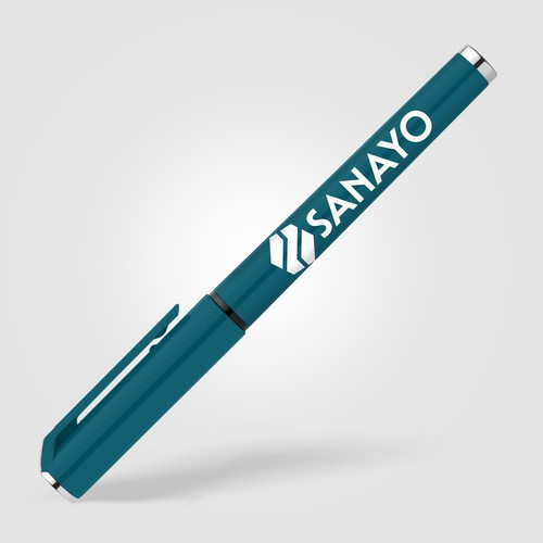 Stylo gel monochrome Islander en plastique recyclé