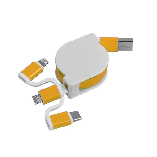 Cable d'alimentation USB type C, lightning, micro USB retractable
