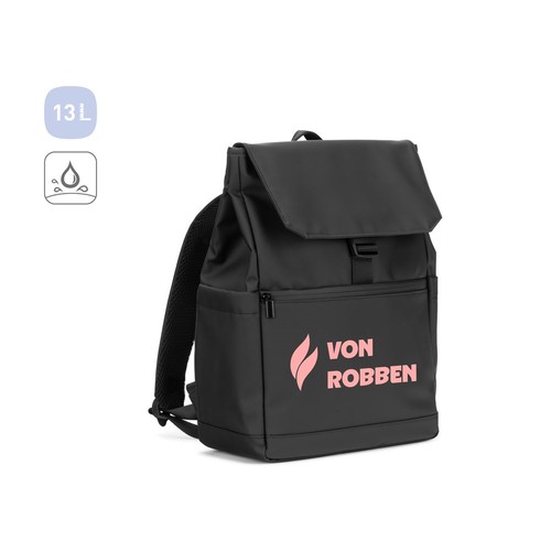 AZORES BAG. PU laptop rucksack (16"), with a flap covering all compartments AZORES BAG. PU laptop rucksack (16"), with a flap covering all compartments