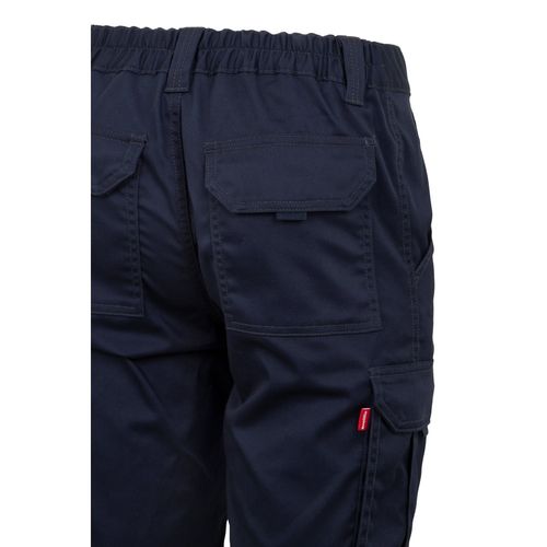 VL HEBE. Bermuda stretch, multipoches (240g/m²), en coton (46%), EME (38%) et polyester (16%)
