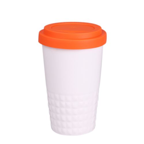 Beker Freedom Excellence Classic 280ml wit/oranje Beker Freedom Excellence Classic 280ml wit/oranje