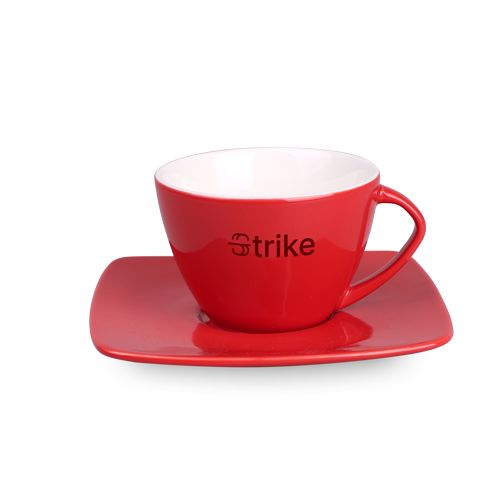 Cup Luna Set 220ml red/white