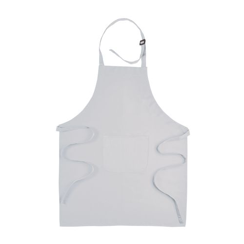 30% cotton/70% polyester (180 g/m2) long cooking apron with front pocket and metal buckle 30% cotton/70% polyester (180 g/m2) long cooking apron with front pocket and metal buckle