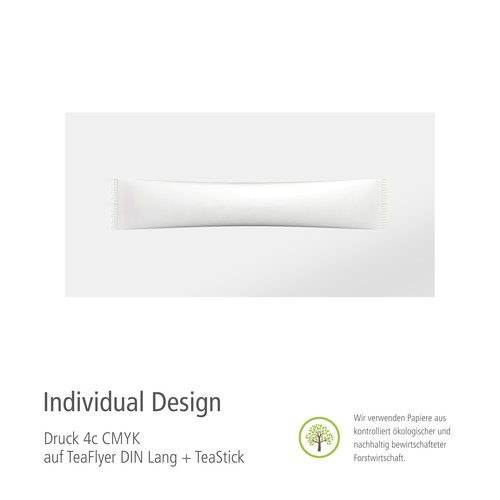 Tea Flyer DIN Lungo incl. 1 TeaStick  "Design Personalizzato"