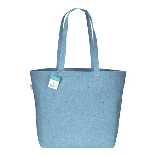 280g/m2 recycled cotton shopping bag, long handles and gusset 280g/m2 recycled cotton shopping bag, long handles and gusset