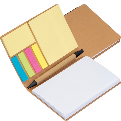 Carnet avec stylo à bille et notes adhésives Carnet avec stylo à bille et notes adhésives