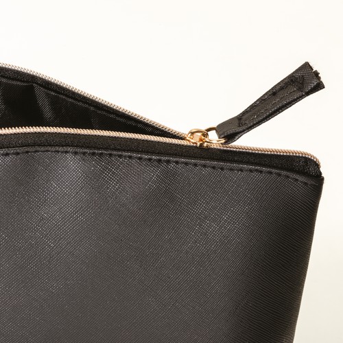 Estuche de belleza multiusos de PU saffiano de grano fino Estuche de belleza multiusos de PU saffiano de grano fino