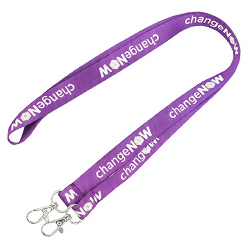 Custom Open-Ended Ribbed Polyester Lanyards - One Colour Print Custom Open-Ended Ribbed Polyester Lanyards - One Colour Print