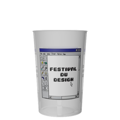 Gepersonaliseerde 40cl Stadion herbruikbare beker - Digital Saver
