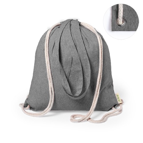 Shopping bag/drawstring backpack 140 g/m2 Noir Shopping bag/drawstring backpack 140 g/m2 Noir