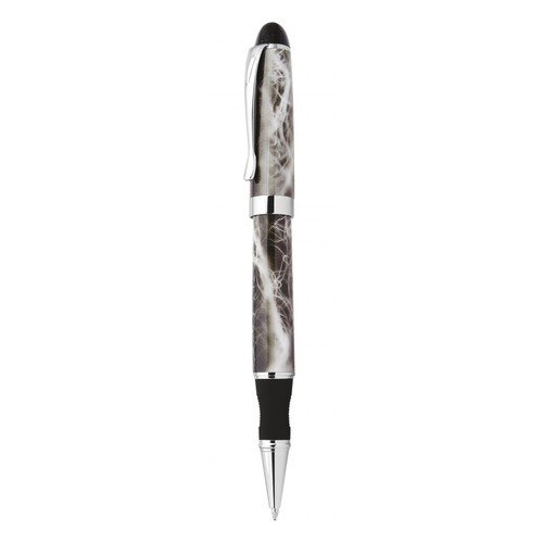 STYLO ROLLER EN MÉTAL - MARBRÉ GRIS STYLO ROLLER EN MÉTAL - MARBRÉ GRIS