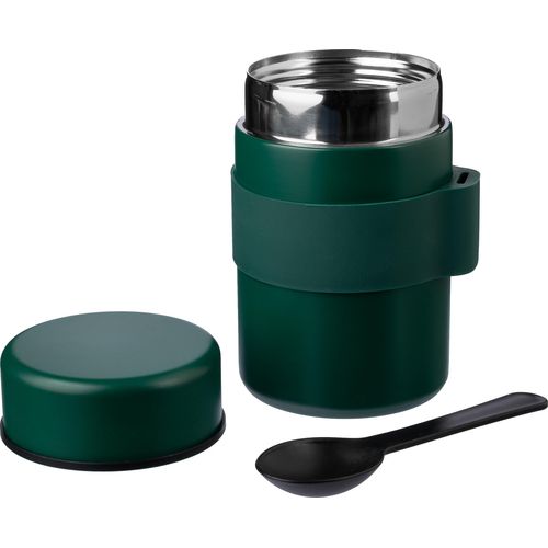 Vaso termo de acero inox. con cuchara Niko Vaso termo de acero inox. con cuchara Niko