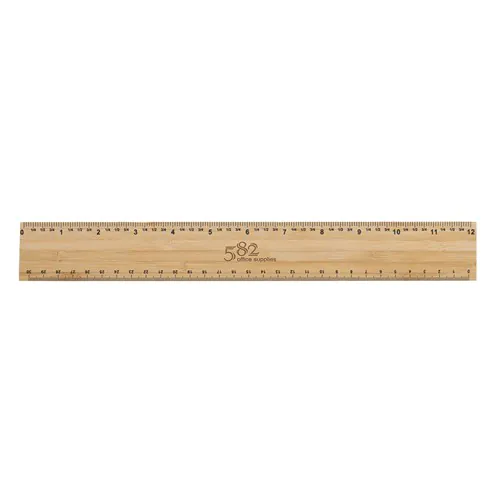 Timberson extra dikke 30cm dubbelzijdige bamboe liniaal