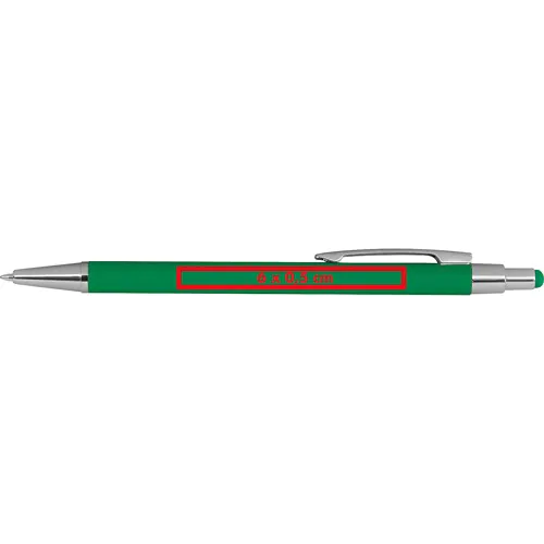 Metal ballpen with rubber coating and touch function