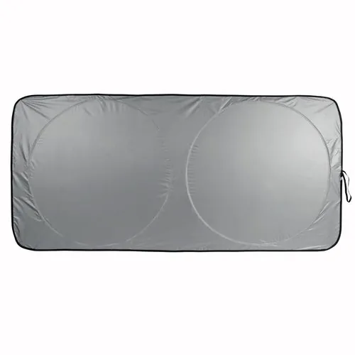 Foldable car windshield sun shade, anti-glare nylon, with case