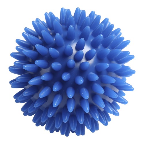 Balle de massage hérisson, neutre (78 mm, bleu), "Made in Germany"