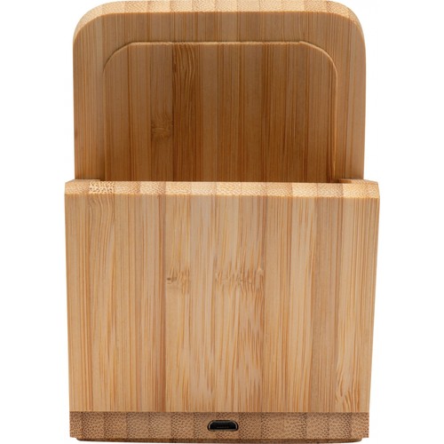 Bamboo Wireless Charger with Pen Holder