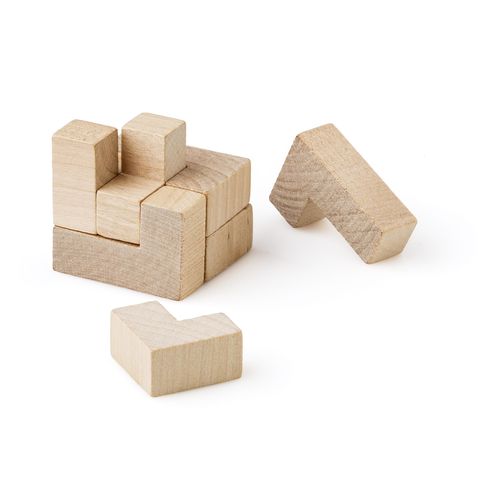 Wooden cube puzzle Amber Wooden cube puzzle Amber