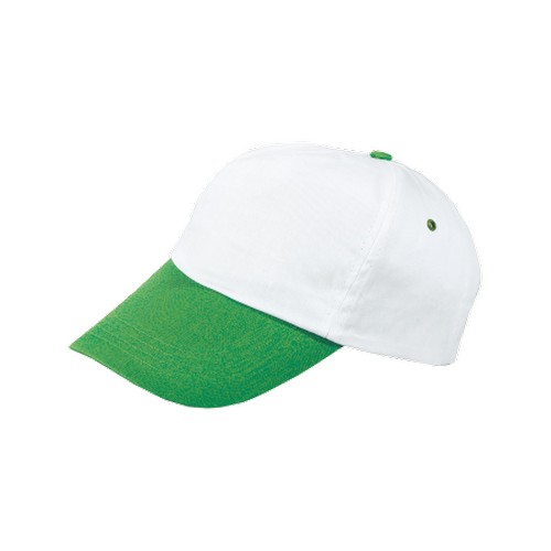 Casquette 5 Panel blanche avec visière de couleur
