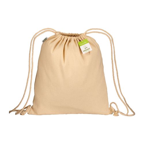 220 g/m2 Organic cotton backpack, with drawstring closure