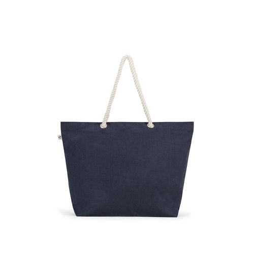 ATHENS. Beach bag in recycled cotton (70%) and recycled polyester (30%) (220 g/m²)