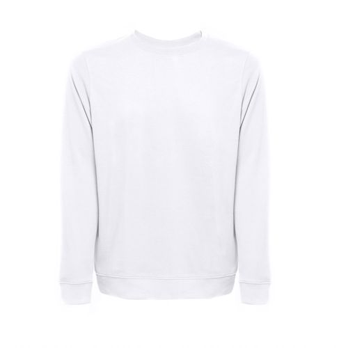 THC COLOMBO WH. Felpa (unisex) in spugna italiana non garzata. colore bianco