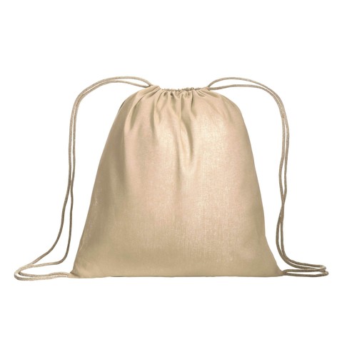 Sac à dos en coton 120 g/m2, avec fermeture à étranglement. Il est certifié OEKO-TEX®. Sac à dos en coton 120 g/m2, avec fermeture à étranglement. Il est certifié OEKO-TEX®.