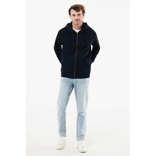 IQONIQ Abisko gerecycled katoen hoodie met rits