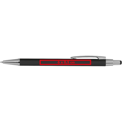 Metal ballpen with rubber coating and touch function