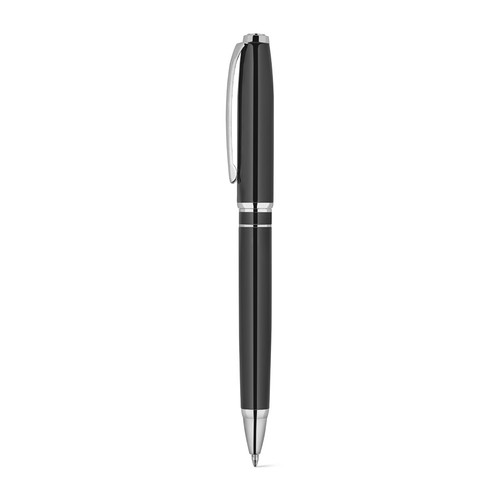 SARAMAGO. Coffret haut de gamme comprenant 1 stylo à bille et 1 stylo roller en cuivre et acier inoxydable, à encre bleue