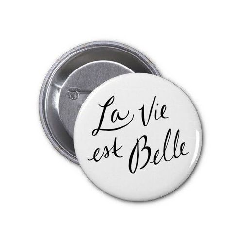 Badge EPINGLE rond Brillant 75 mm