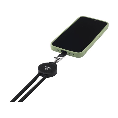 Lace Lanyard GRS RPET 0,5 cm phone keycord Lace Lanyard GRS RPET 0,5 cm phone keycord
