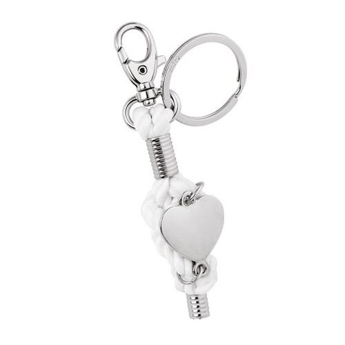 PORTE-CLES COEUR/CORDONNET BLANC PORTE-CLES COEUR/CORDONNET BLANC