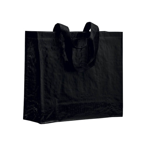 Bolsa de polipropileno laminado, asas cinta y fuelle Bolsa de polipropileno laminado, asas cinta y fuelle