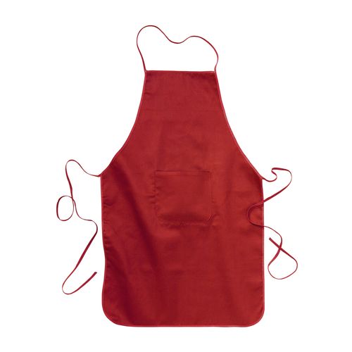 30% cotton/70% polyester (180 g/m2) long cooking apron with front pocket, 60 x 92 cm