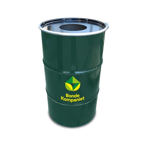 Barrel Bin Medium RAL with Lid with Hole | 120 Liter Bin