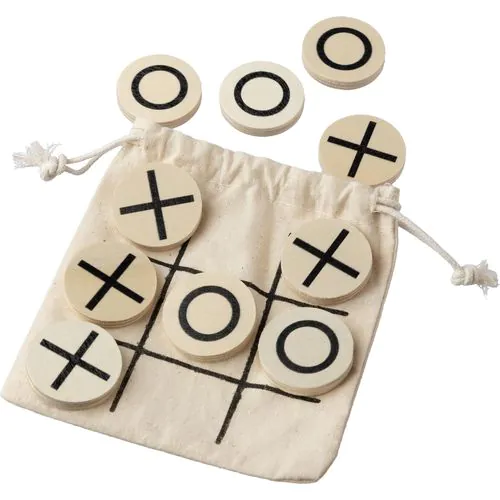 Natural wooden tic-tac-toe game Waltraud