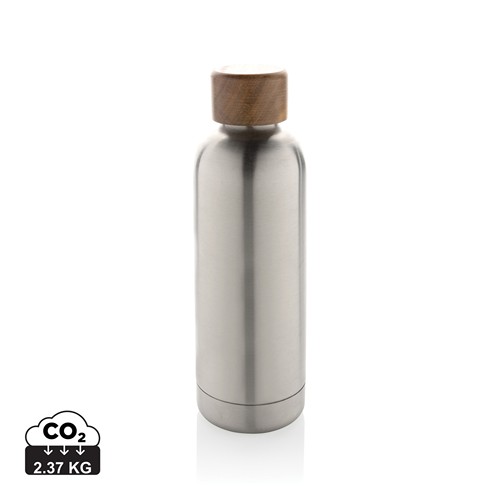 Bouteille iso en acier inoxydable recyclé certifiée RCS Wood Bouteille iso en acier inoxydable recyclé certifiée RCS Wood