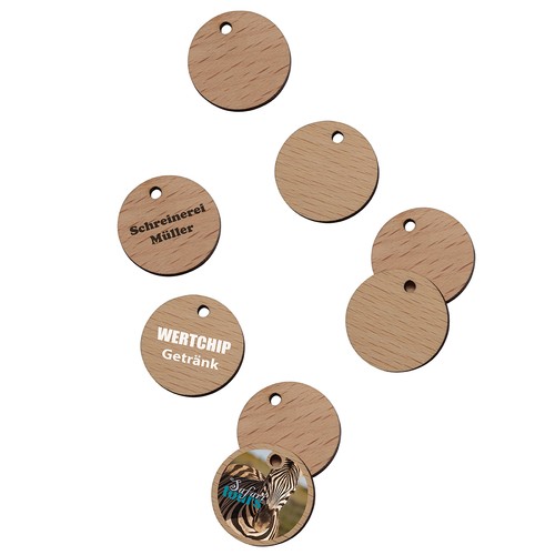 Gettone in legno 1€