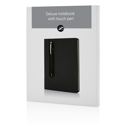 Libreta A5 PU básica con bolígrafo táctil Libreta A5 PU básica con bolígrafo táctil