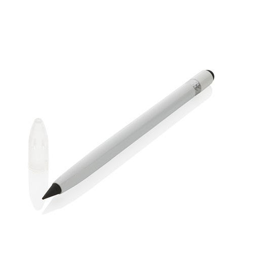 Aluminium inkless pen with eraser