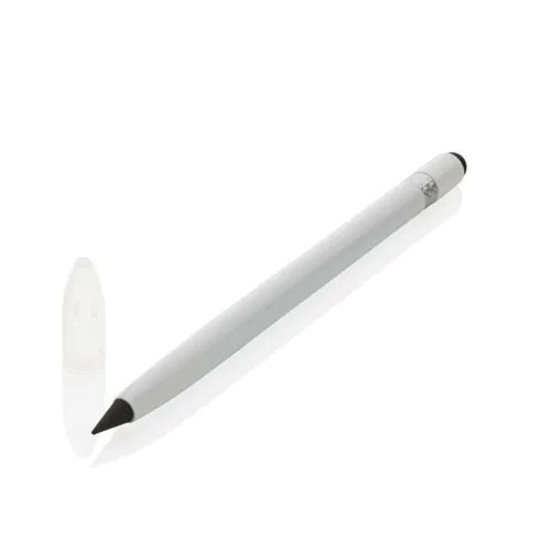 Aluminium inkless pen with eraser