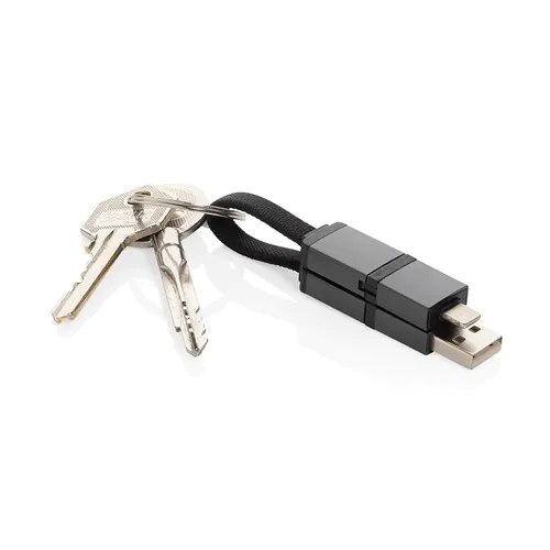 Câble de charge rapide 4 en 1 60W en aluminium recyclé Terra Câble de charge rapide 4 en 1 60W en aluminium recyclé Terra