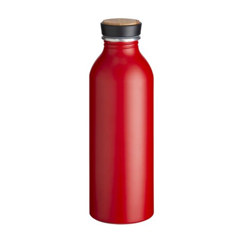 Gourde en aluminium avec bouchon avec insert en bambou, 500 ml Gourde en aluminium avec bouchon avec insert en bambou, 500 ml