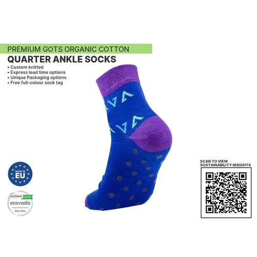 Premium ORGANIC Quarter 1/4 Ankle by KINGLY Premium ORGANIC Quarter 1/4 Ankle by KINGLY