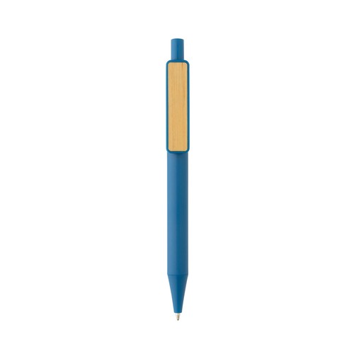 Stylo en ABS recyclé GRS avec clip en bambou