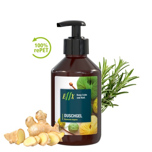 Shower Gel Rosemary-Ginger, 250 ml, Body Label (R-PET) Shower Gel Rosemary-Ginger, 250 ml, Body Label (R-PET)